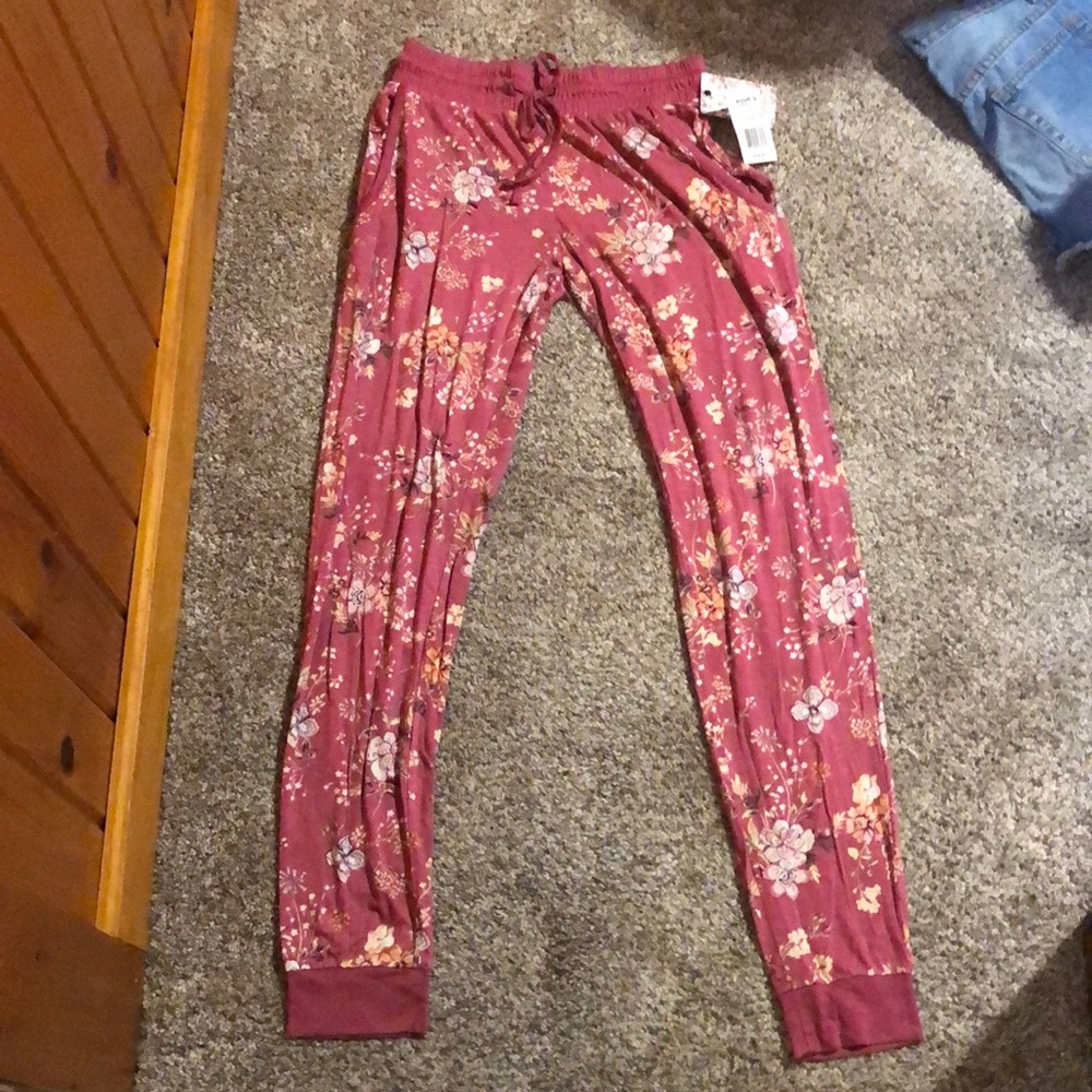Floral design joggers